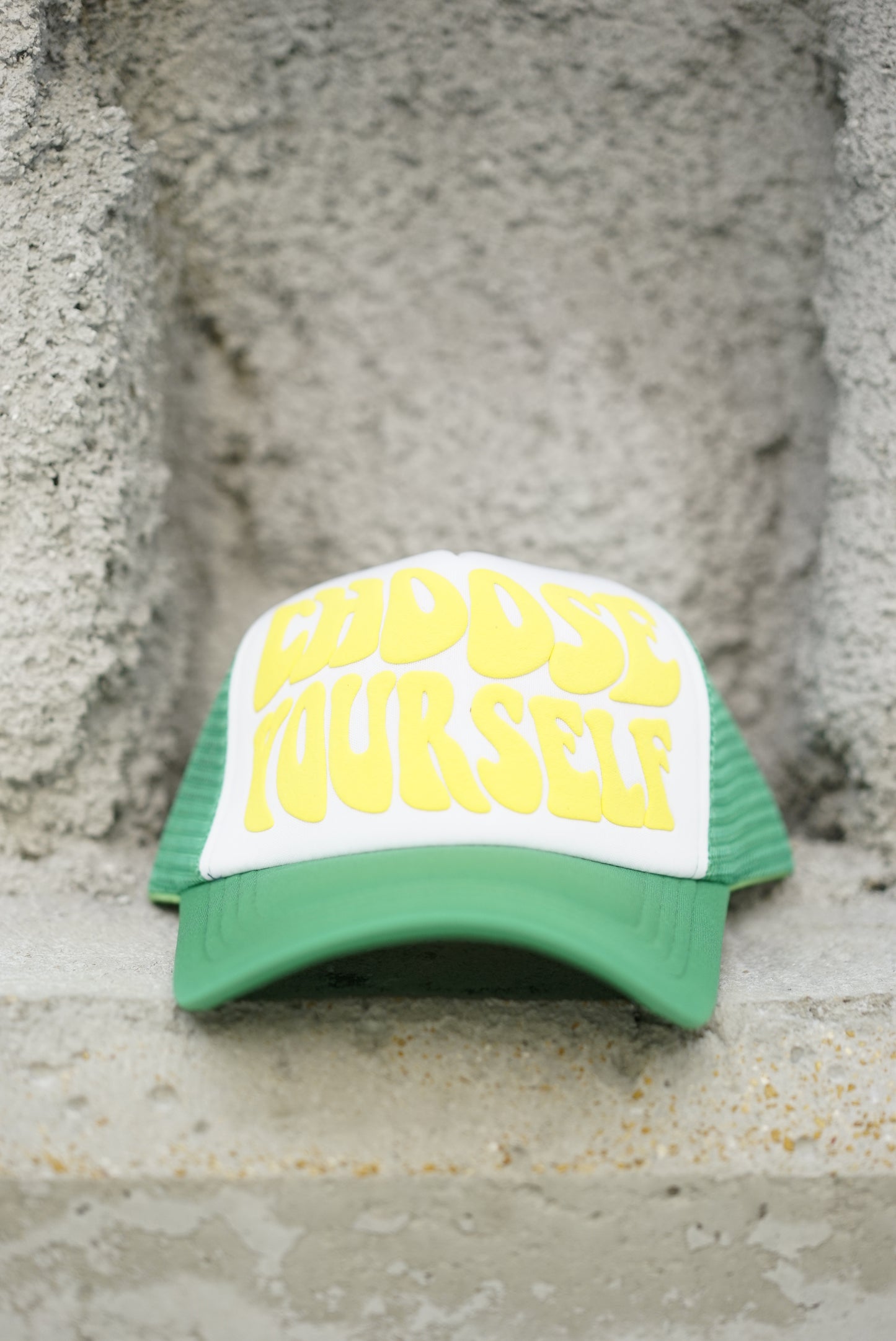Choose Yourself Trucker Hats - Green & Yellow