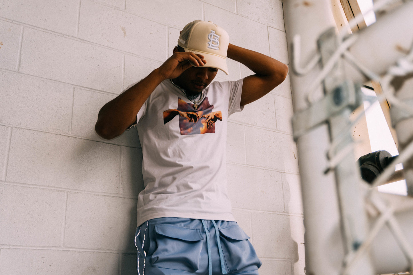Cream STL Trucker Hat