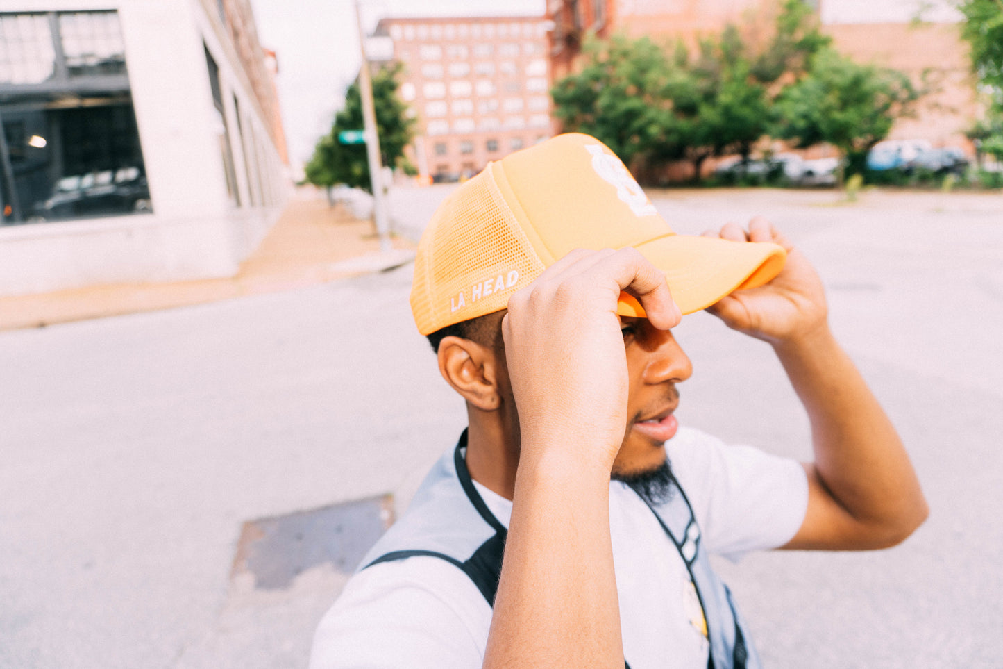 Orange STL Trucker Hat