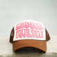 Choose Yourself Trucker Hat - Brown & Pink