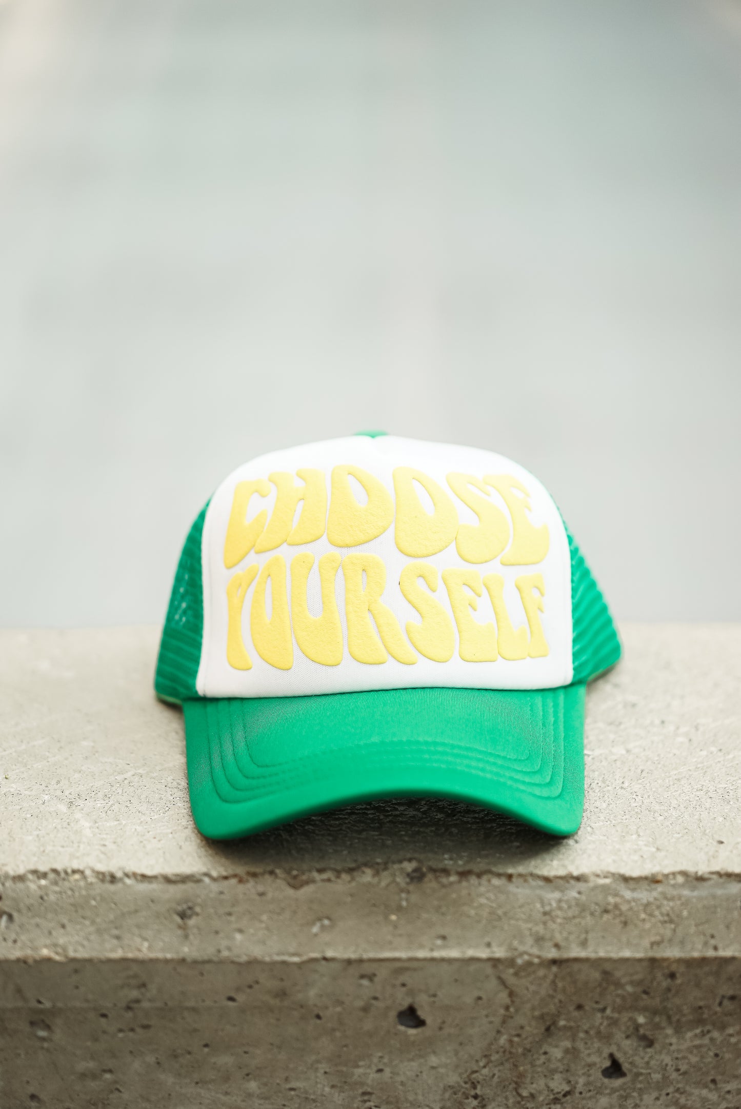 Choose Yourself Trucker Hats - Green & Yellow