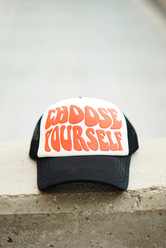 Choose Yourself Trucker Hats - Black and Red