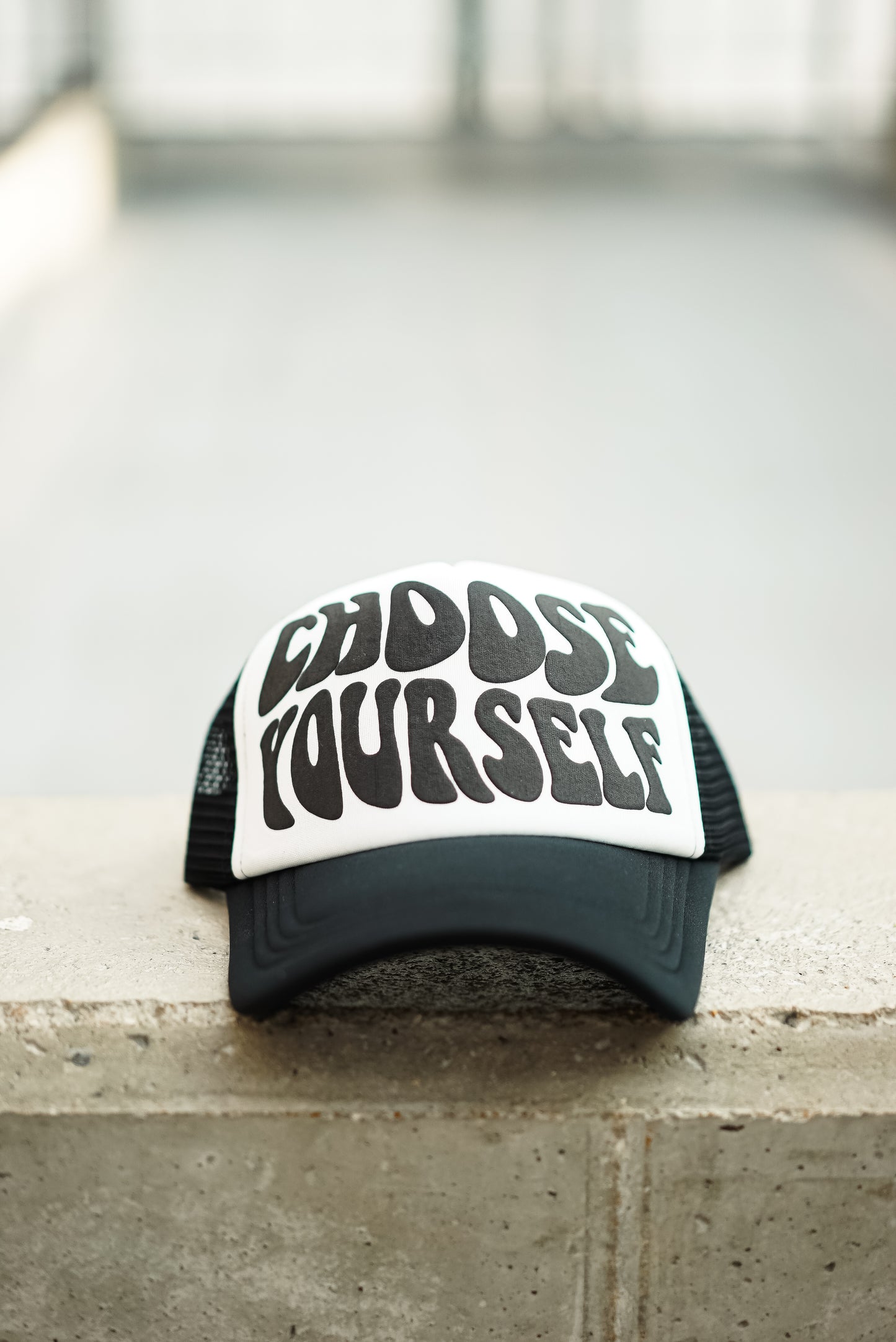 Choose Yourself Trucker Hat - Black & White