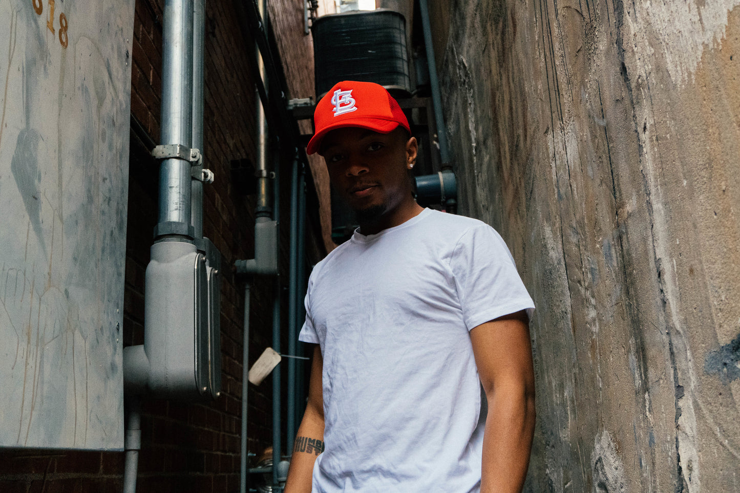 Red STL Trucker Hat